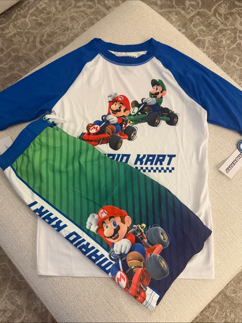 Nintendo Mario Kart Boys Swim Set - Blue/White/Green - Picture 8 of 8